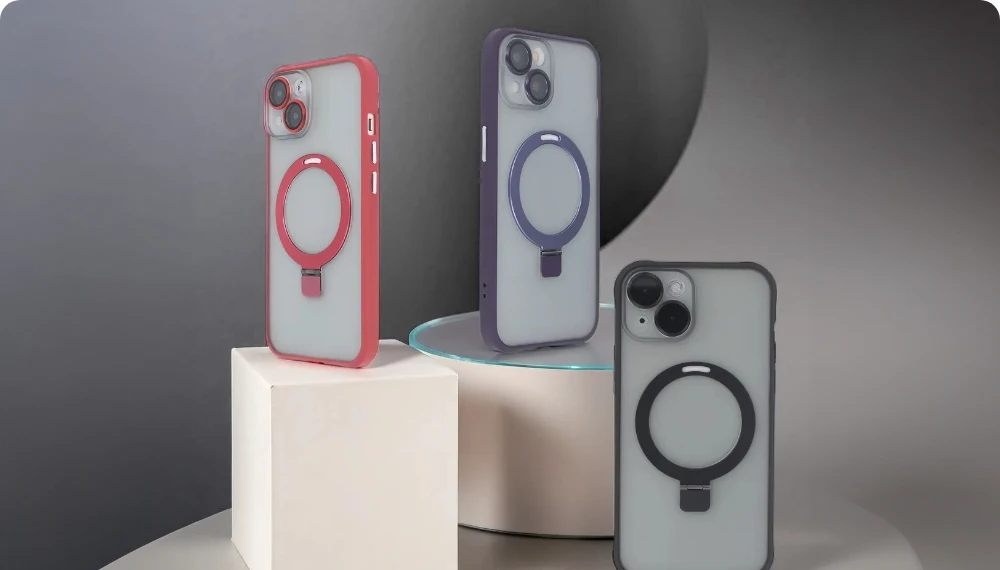 Tecto Shield „Ring Secure Mag“ dėklas, skirtas „iPhone 12“ 6,1" violetinis