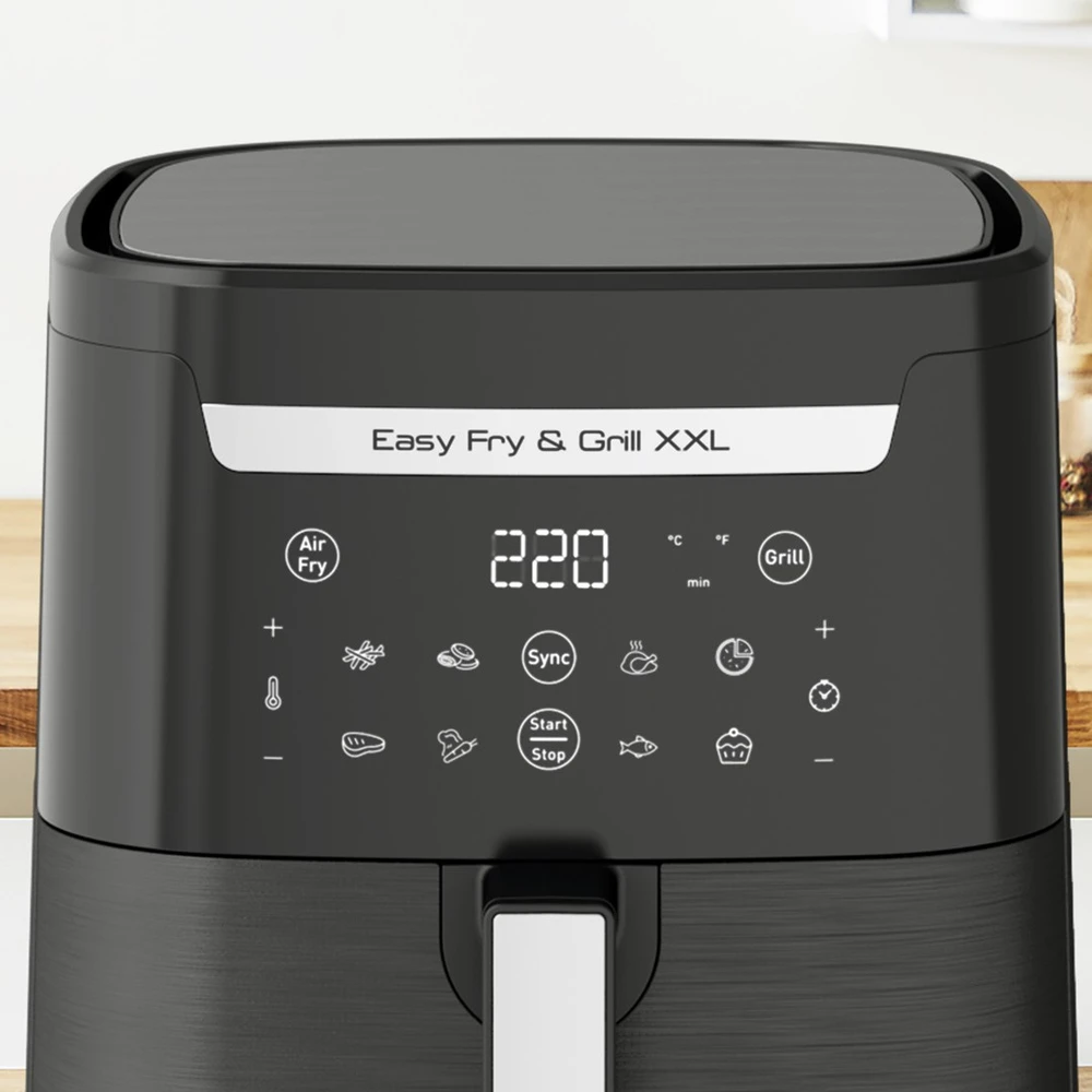 Tefal Easy Fry & Grilis EY8018 6,5 L Autonominės 1830 W Karšto oro gruzdintuvė Juoda