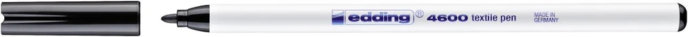 Tekstilės žymeklis Edding 4600, apvaliu galiuku, 1mm, juodos spalvos