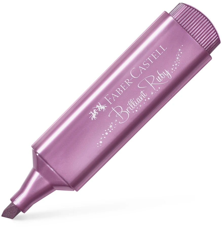 Teksto žymeklis Faber-Castell, 1-5mm, kirstu galiuku, rožinės/violetinės metallic spalvos