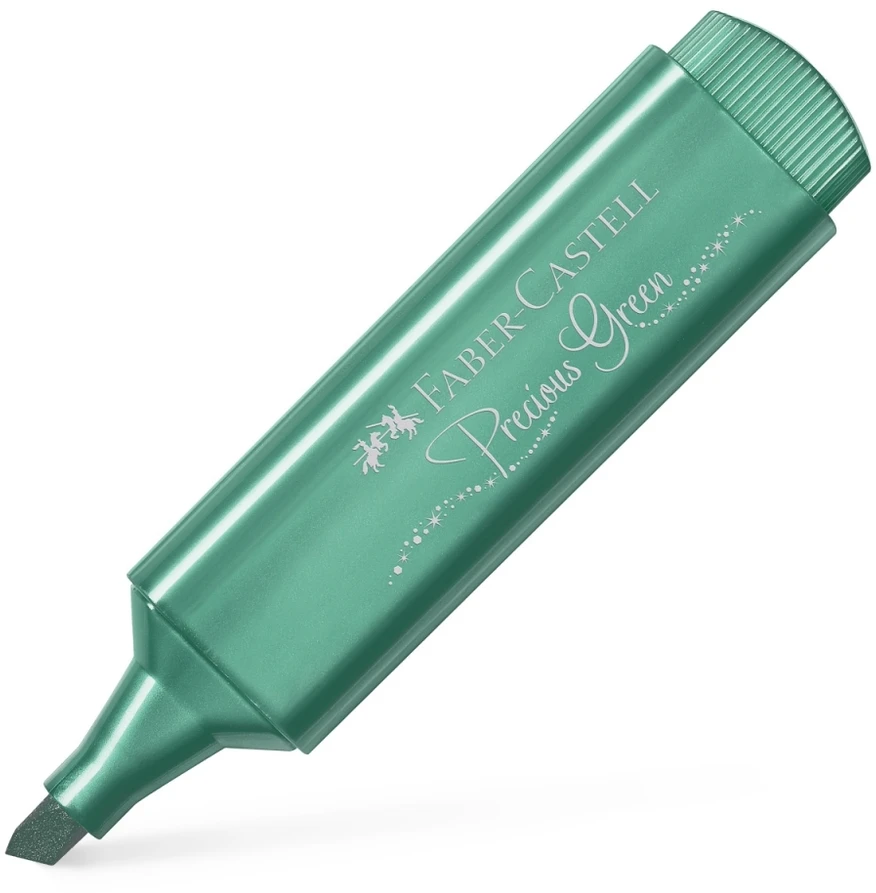 Teksto žymeklis Faber-Castell Metallic, žalios spalvos