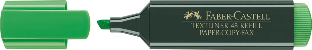 Teksto žymeklis Faber-Castell, žalios spalvos, kirstu galiuku, 1,2 - 5mm