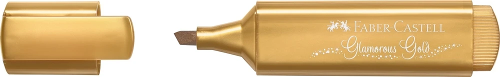Teksto žymeklis Faber-Castell,1-5mm, kirstu galiuku, auksinės metallic spalvos