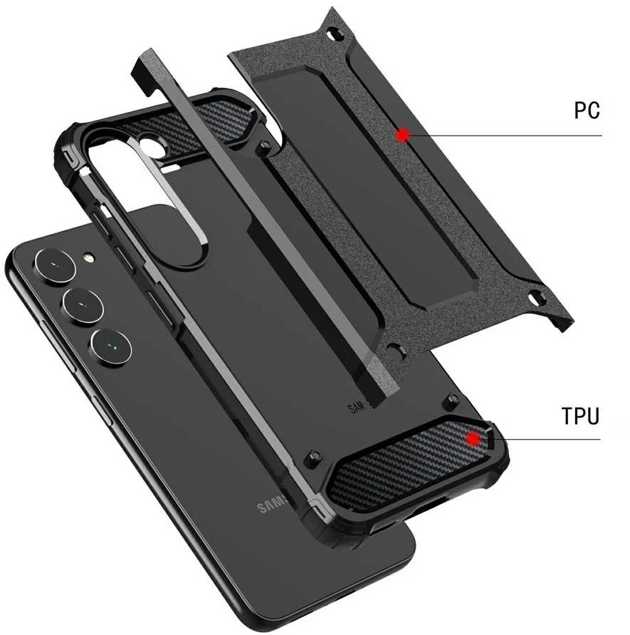 Fusion Accessories Tel Protect Armor Carbon dėklas skirtas Samsung Galaxy S26 Plus juodos spalvos