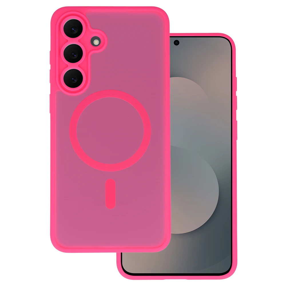 Tel Protect Aura Matte Magsafe dėklas skirtas Samsung Galaxy S25 FE hot rožinės spalvos