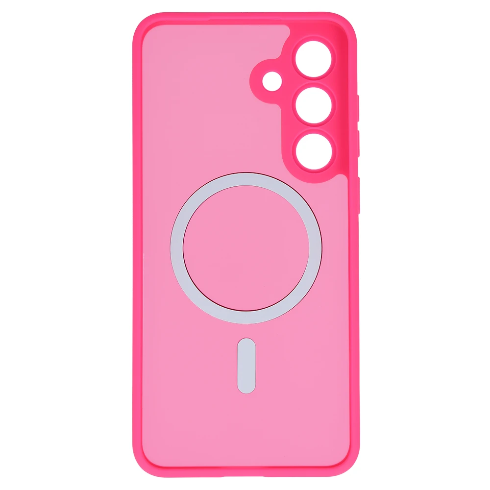 Tel Protect Aura Matte Magsafe dėklas skirtas Samsung Galaxy S25 FE hot rožinės spalvos