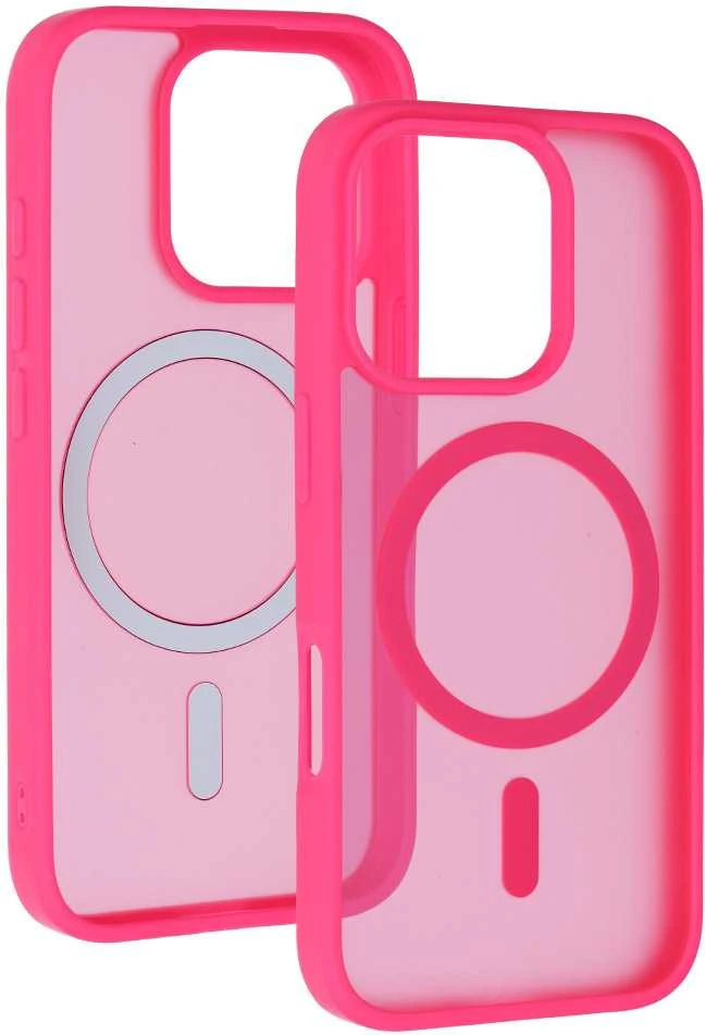 Tel Protect Aura Matte Magsafe dėklas skirtas iPhone 16 Pro hot rožinės spalvos