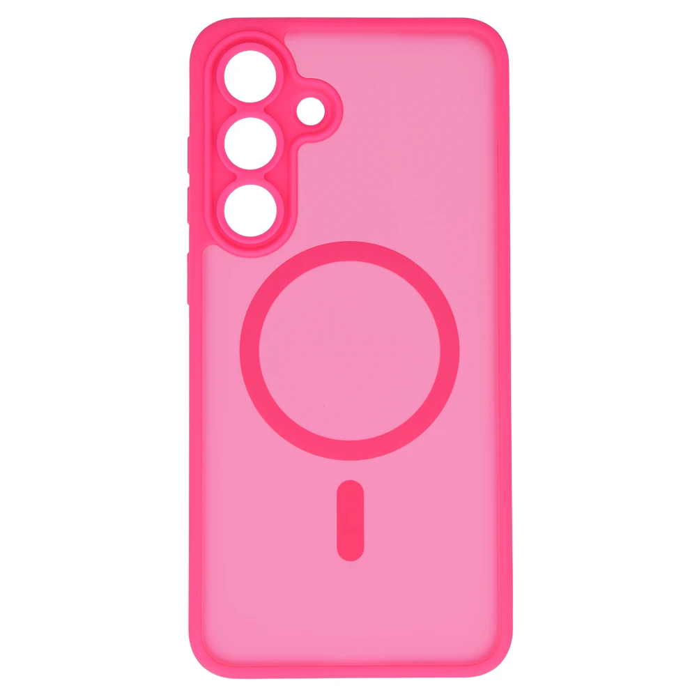 Tel Protect Aura Matte Magsafe dėklas skirtas Samsung Galaxy S25 FE hot rožinės spalvos