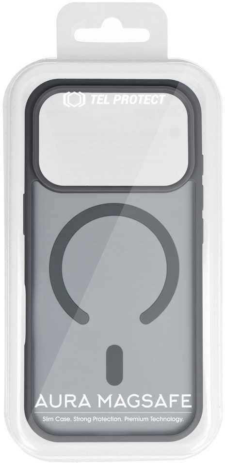 Tel Protect Aura Matte Magsafe dėklas skirtas iPhone 17 Pro Max steel pilkos spalvos