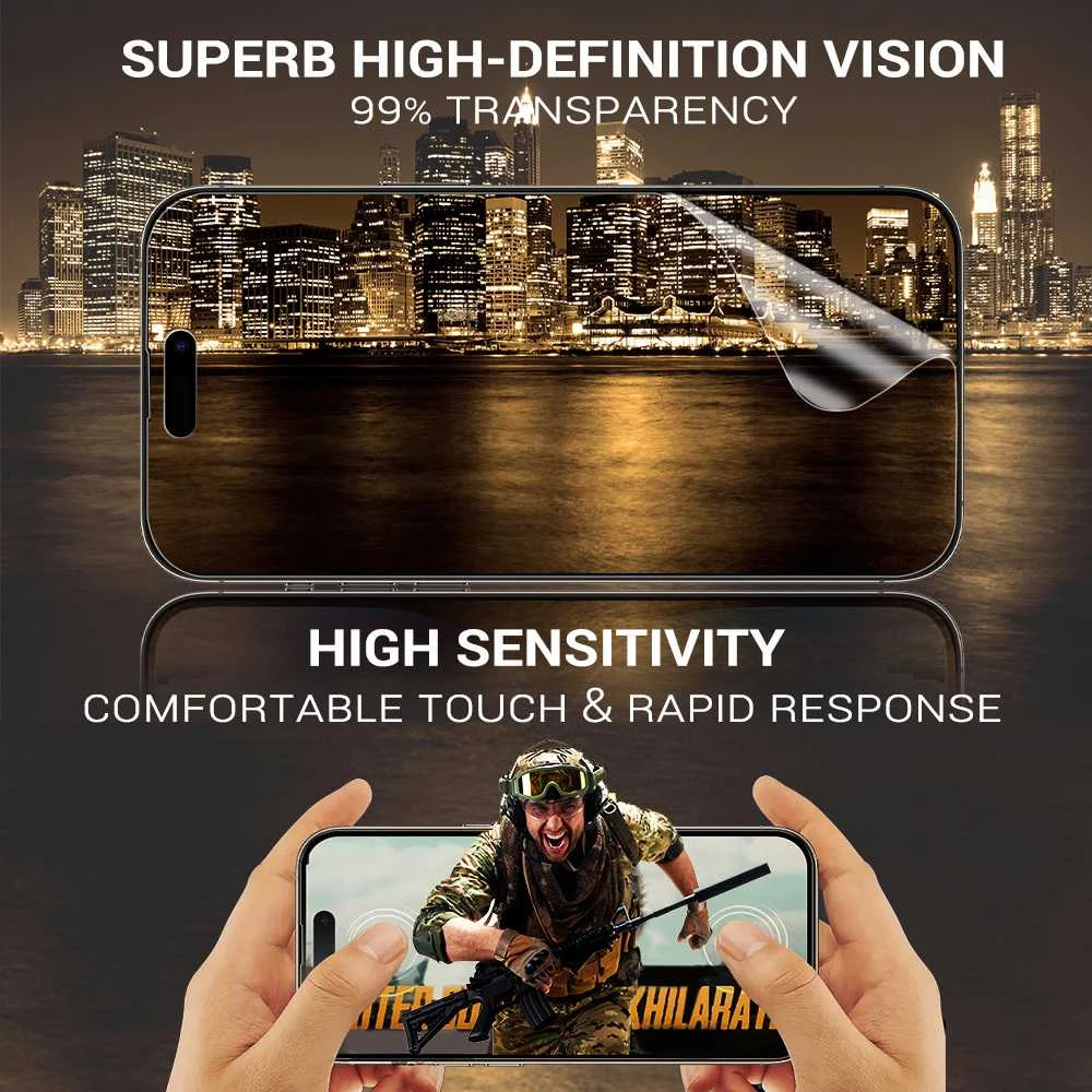Tel Protect Best Flexible Hybrid Apsauginis stiklas skirtas Apple iPhone 15/15 Pro