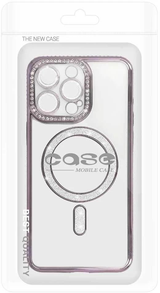 Fusion Accessories Tel Protect Bling Magsafe dėklas skirtas Xiaomi Redmi Note 15 Pro 4G violetinės spalvos