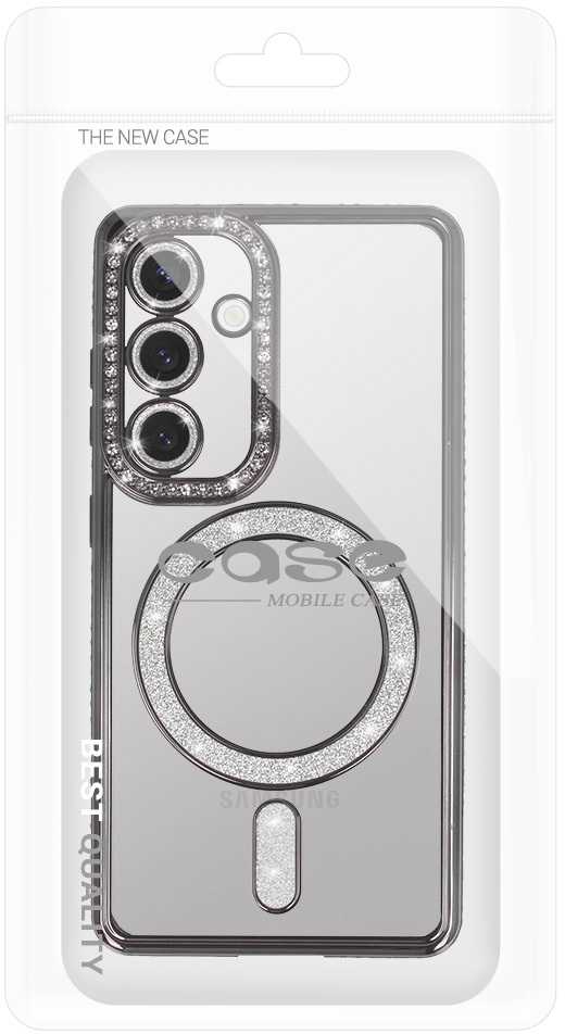 Tel Protect Bling Magsafe dėklas skirtas Samsung Galaxy S26 juodos spalvos