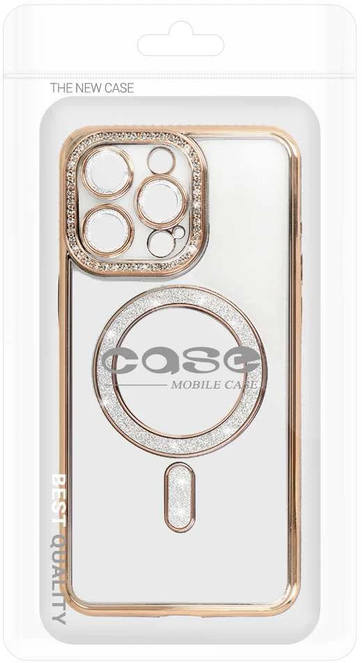 Fusion Accessories Tel Protect Bling Magsafe dėklas skirtas Xiaomi Redmi Note 15 4G aukso spalvos