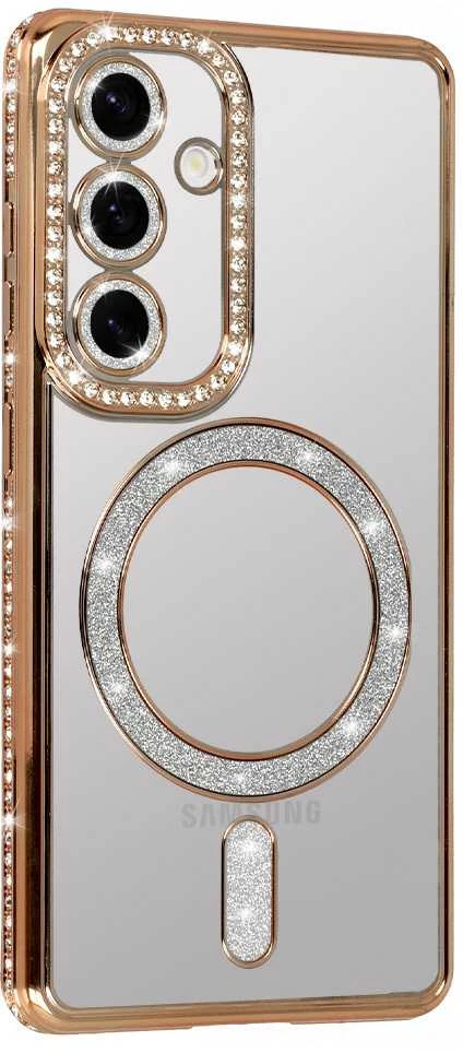 Fusion Accessories Tel Protect Bling Magsafe dėklas skirtas Samsung Galaxy S26 aukso spalvos