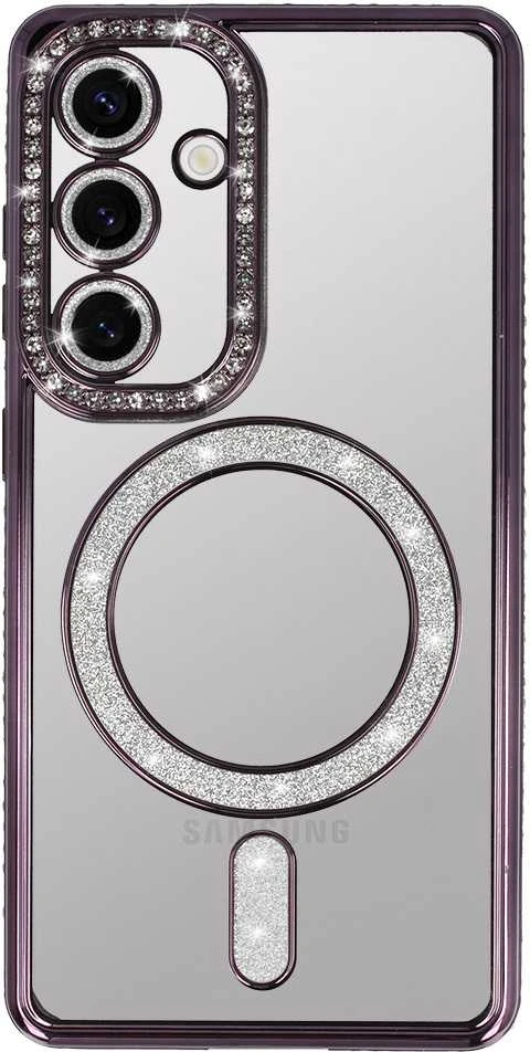 Fusion Accessories Tel Protect Bling Magsafe dėklas skirtas Samsung Galaxy S26 violetinės spalvos