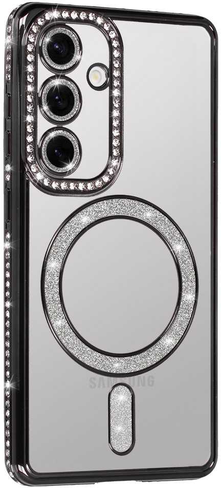 Tel Protect Bling Magsafe dėklas skirtas Samsung Galaxy S26 juodos spalvos