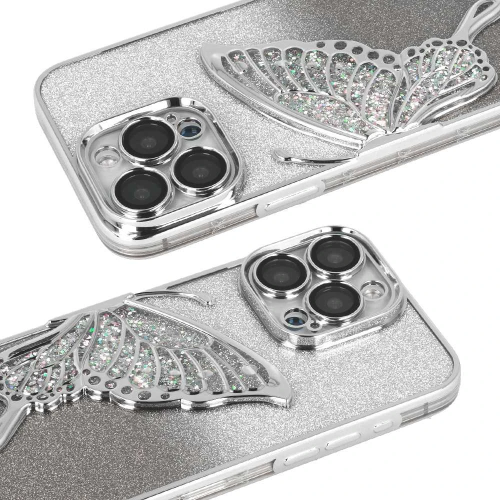 Tel Protect Butterfly Vanduo dėklas skirtas Apple iPhone 16 Pro Max sidabro spalvos