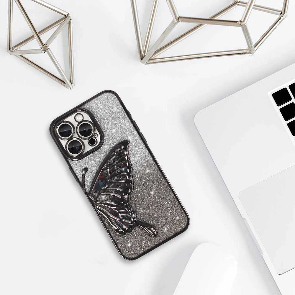 Tel Protect Butterfly Vanduo dėklas skirtas Apple iPhone 14 Pro juodos spalvos