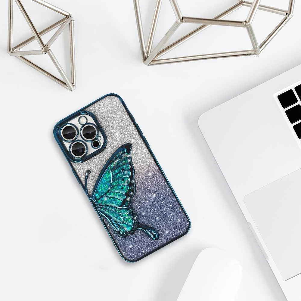 Tel Protect Butterfly Vanduo dėklas skirtas Apple iPhone 12 Pro mėlynos spalvos