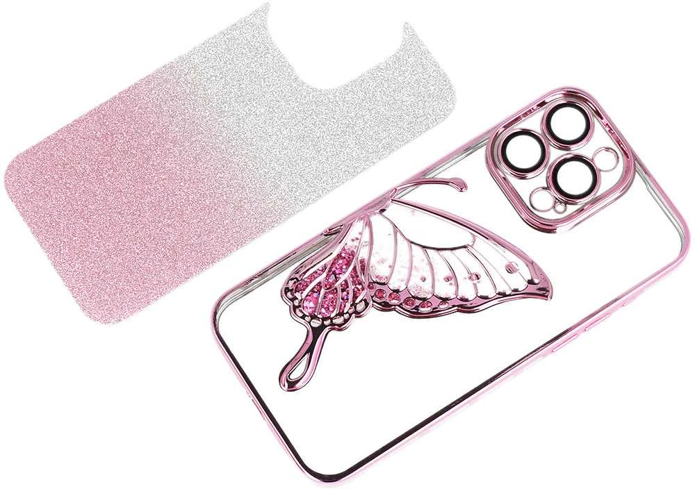 Tel Protect Butterfly Vanduo dėklas skirtas iPhone 16 Plus rožinės spalvos