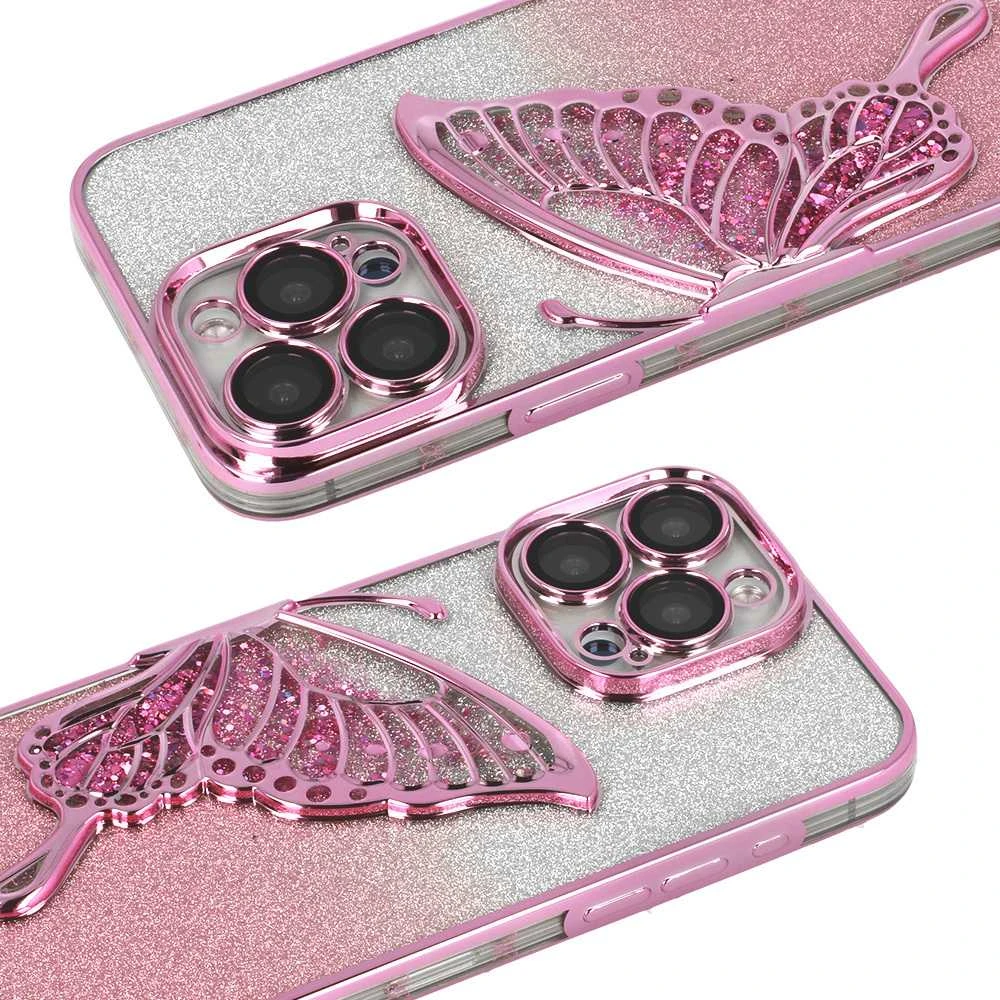 Tel Protect Butterfly Vanduo dėklas skirtas Apple iPhone 17 rožinės spalvos