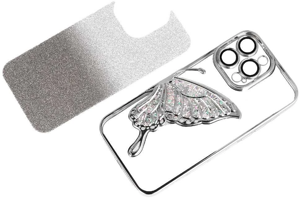 Tel Protect Butterfly Vanduo dėklas skirtas Apple iPhone 16 Pro Max sidabro spalvos