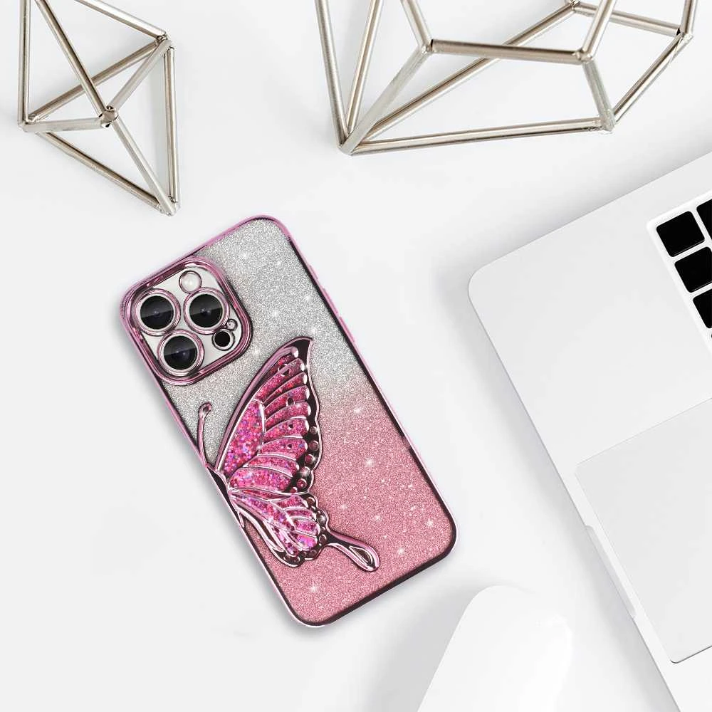 Tel Protect Butterfly Vanduo dėklas skirtas Apple iPhone 13 Pro rožinės spalvos