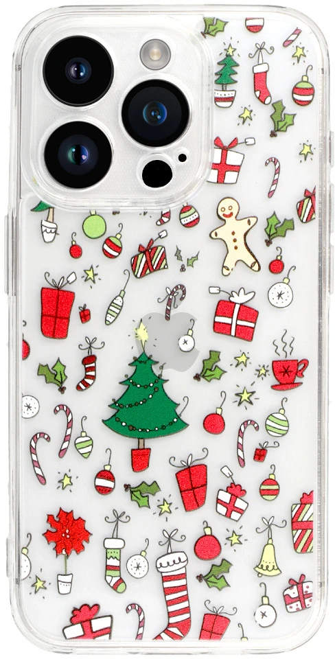 Dėklas TEL PROTECT Christmas Clear Case for Iphone 16 Design 2
