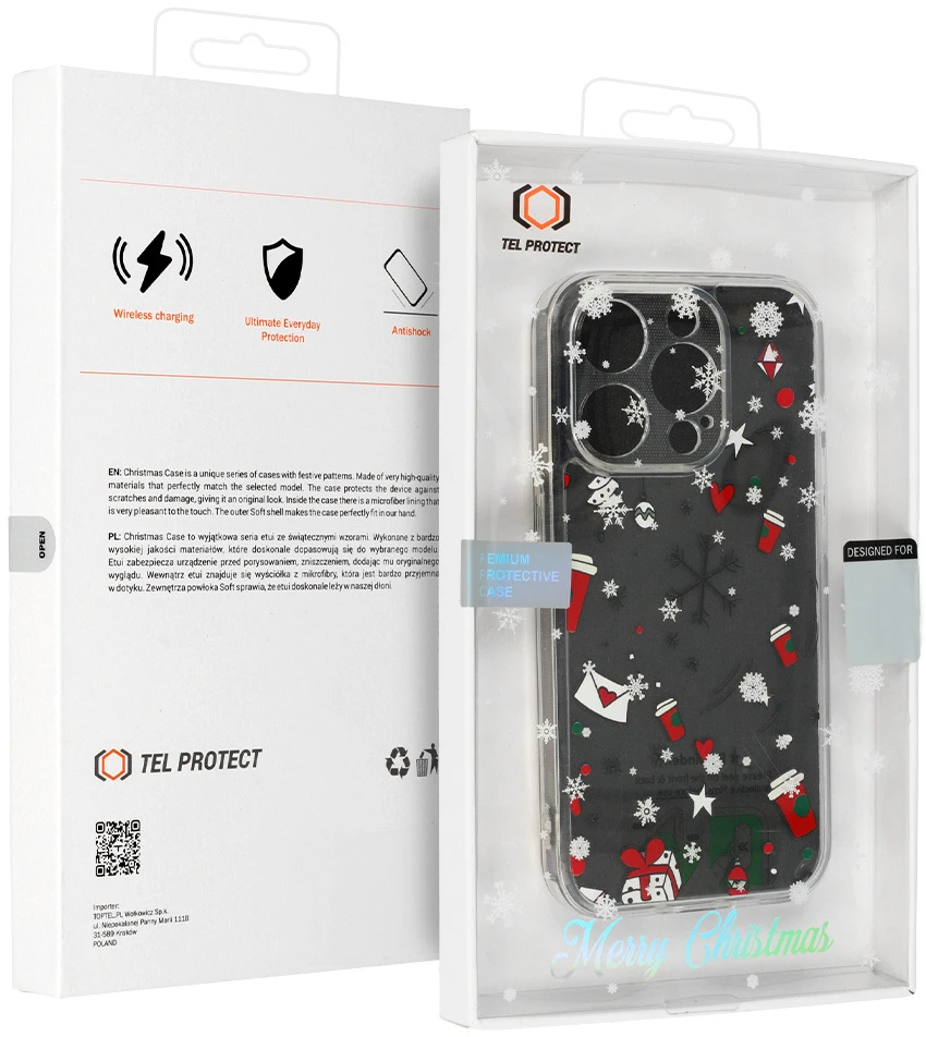 Dėklas TEL PROTECT Christmas Clear Case for Iphone 13 Design 3