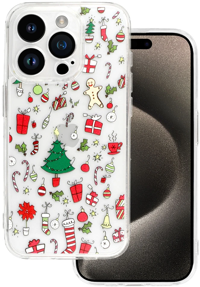 Dėklas TEL PROTECT Christmas Clear Case for Iphone 16 Design 2