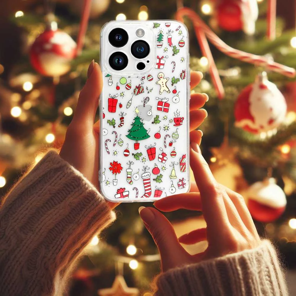 Tel Protect Christmas Clear dėklas skirtas Apple iPhone 14 Design 2