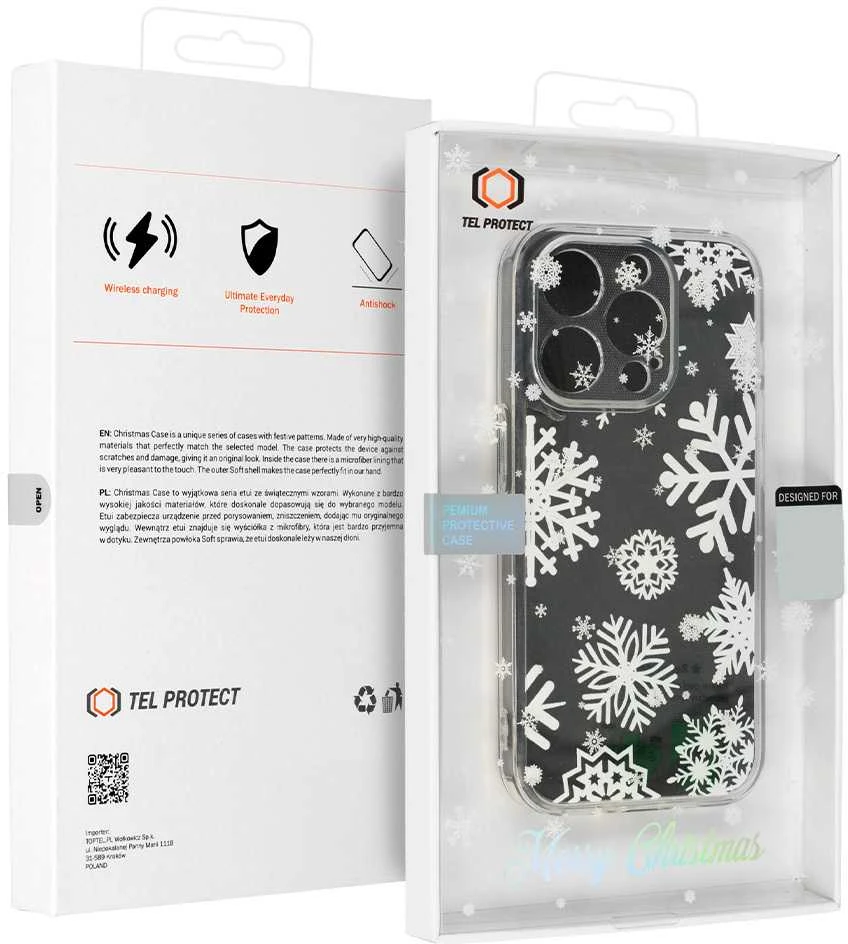 Tel Protect Christmas Clear dėklas skirtas Apple iPhone 13 Pro Design 4