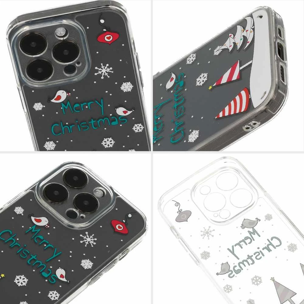 Tel Protect Christmas dėklas skirtas Apple iPhone 13 Pro Max Design 4 Clear