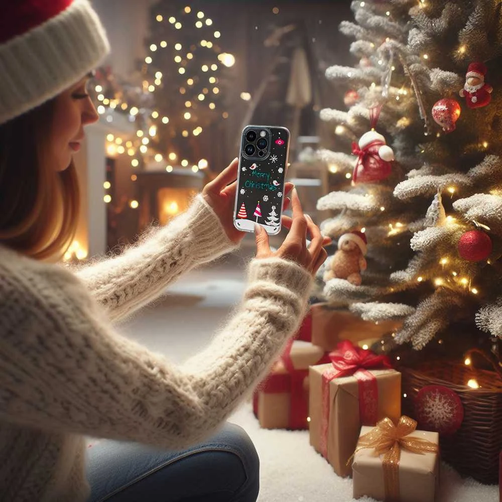 Tel Protect Christmas dėklas skirtas Apple iPhone 13 Pro Max Design 4 Clear