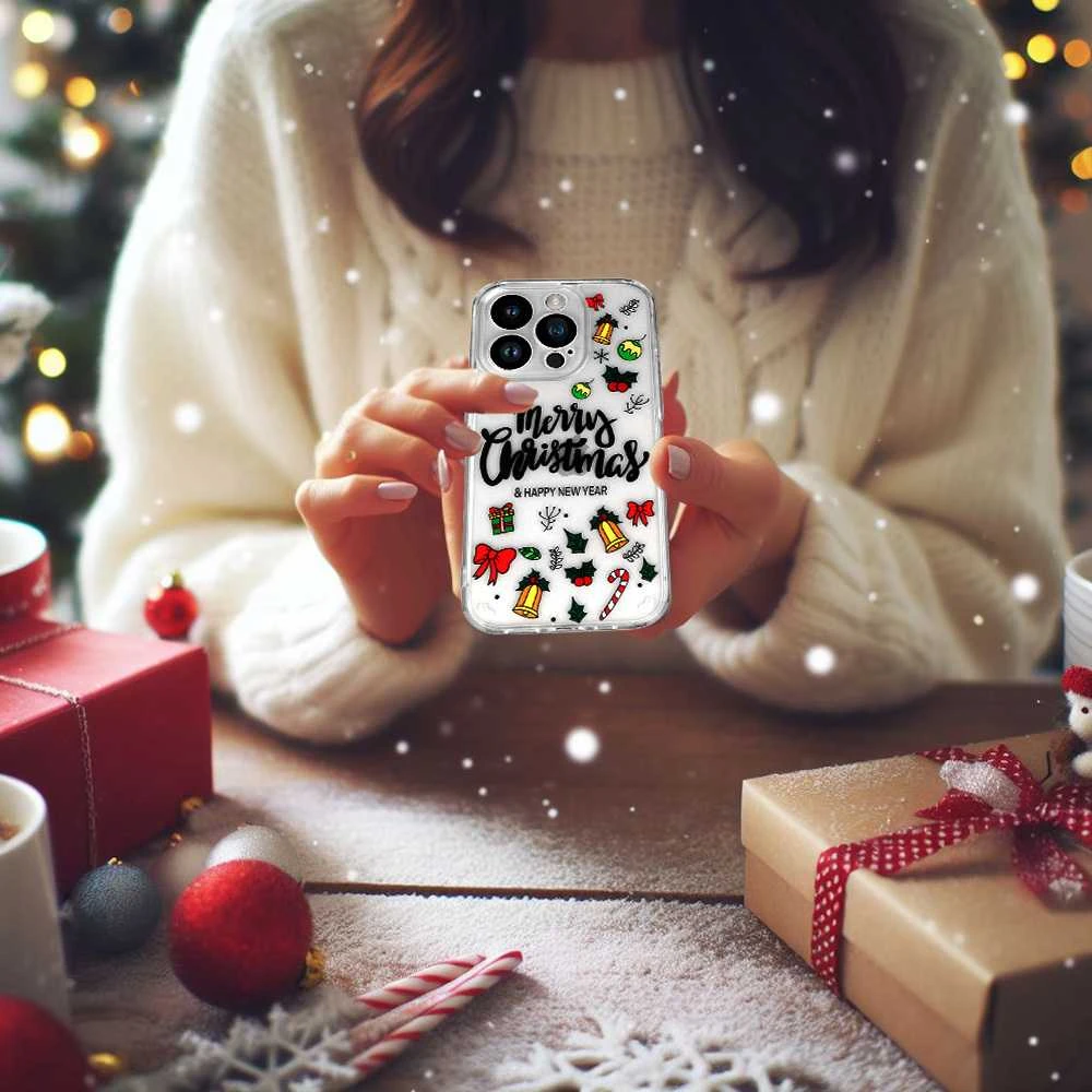 Tel Protect Christmas dėklas skirtas Samsung S23 FE Design 3 Clear