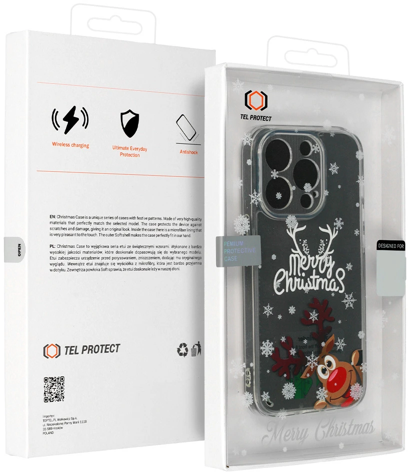 TEL PROTECT Christmas Dėklas skirtas Samsung A34 5G Design 1 Clear