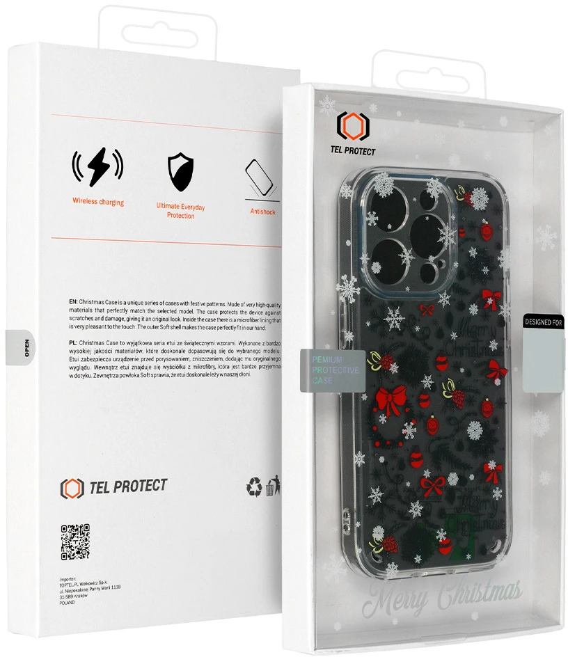 TEL PROTECT Christmas Dėklas skirtas Samsung S23 Design 5 Clear
