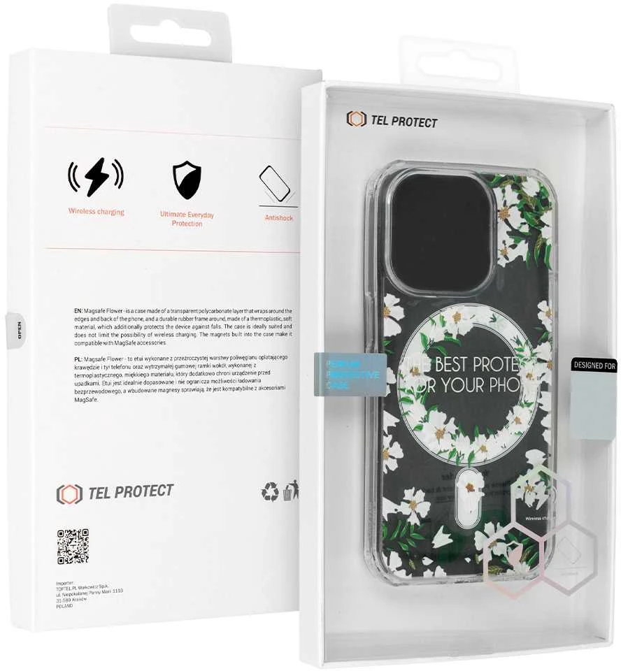 Tel Protect Flower Magsafe dėklas skirtas Apple iPhone 16 design 5