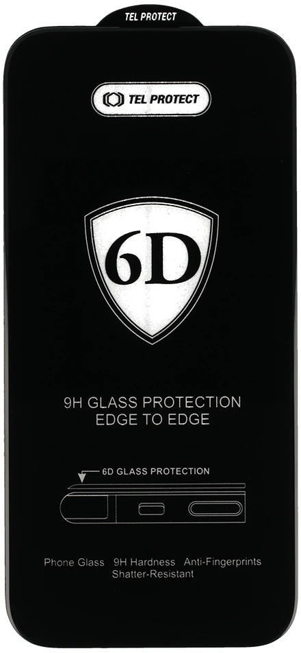 Tel Protect Full Glue 6D grūdintas stiklas, skirtas MOTOROLA MOTO G85 5G, Juodas