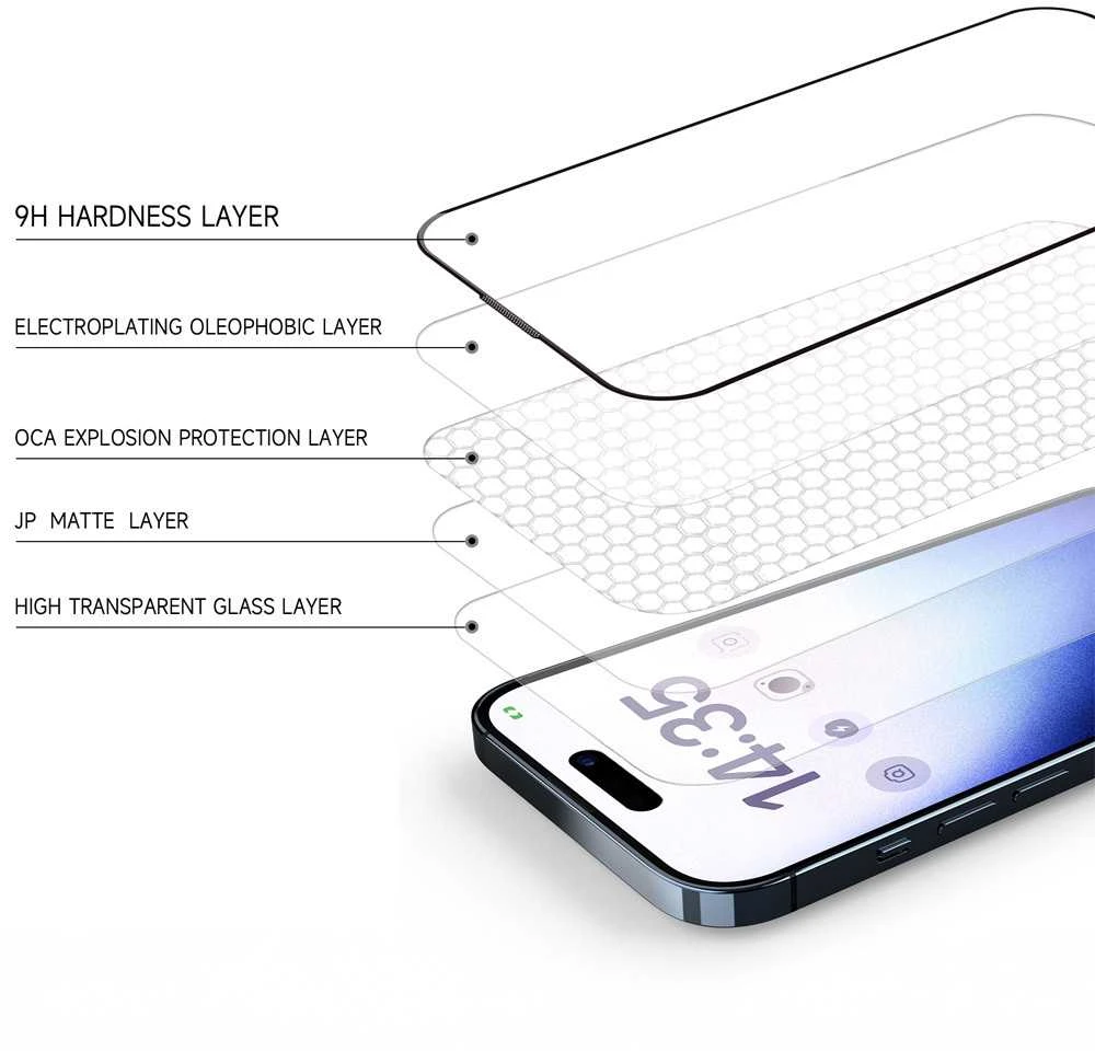 Tel Protect Full Glue 6D Matt Apsauginis stiklas skirtas Apple iPhone 11 Juodas