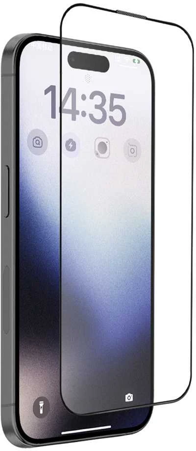 Tel Protect Full Glue 6D Matt Apsauginis stiklas skirtas Iphone 17 Pro Juodas