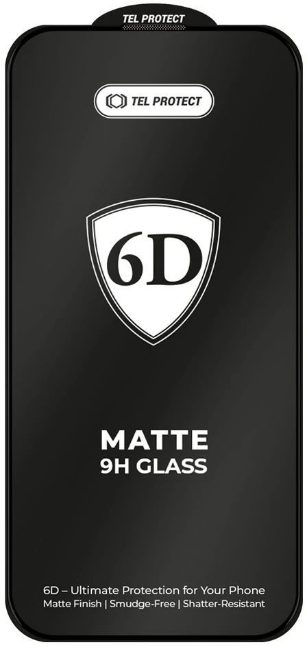 „Tel Protect Full Glue 6D“ matinis grūdintas stiklas, skirtas „Samsung Galaxy A27 5G“ (juodas)