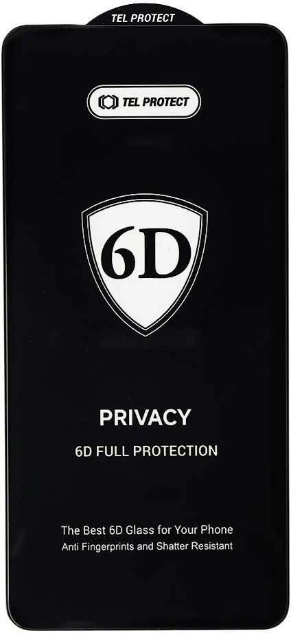 Tel Protect Full Glue 6D Privacy Apsauginis stiklas skirtas SAMSUNG GALAXY S26 PLUS Juodas (with fingerprint unlock)