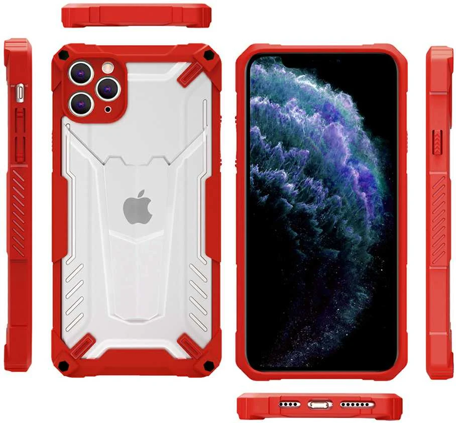 Tel Protect Hybrid dėklas skirtas Apple iPhone 13 Raudona