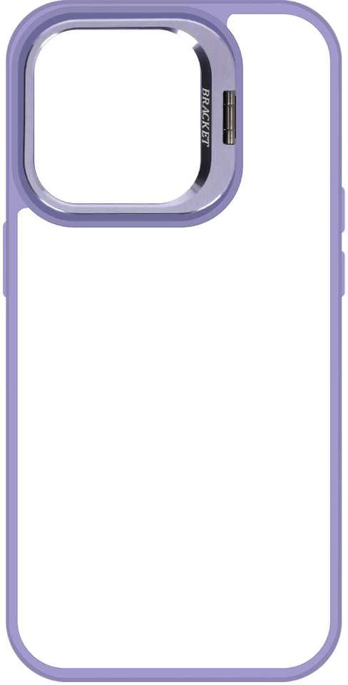 Tel Protect Kickstand dėklas + apsauginis stiklas kamerai (lens) skirtas Apple iPhone 13 Pro Max light violetinės spalvos