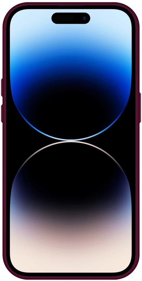 „Tel Protect“ dėklas su atlošu ir kameros stikliuku (objektyvu) Apple iPhone 15 Pro bordo spalvos