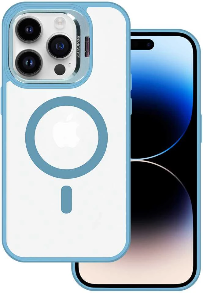 Tel Protect Kickstand Magsafe dėklas skirtas Apple iPhone 14 mėlynos spalvos