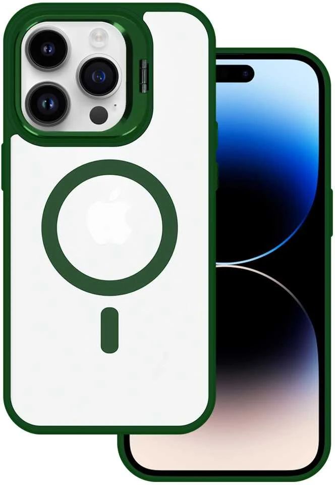 Tel Protect Kickstand Magsafe dėklas skirtas Apple iPhone 14 Pro žalios spalvos