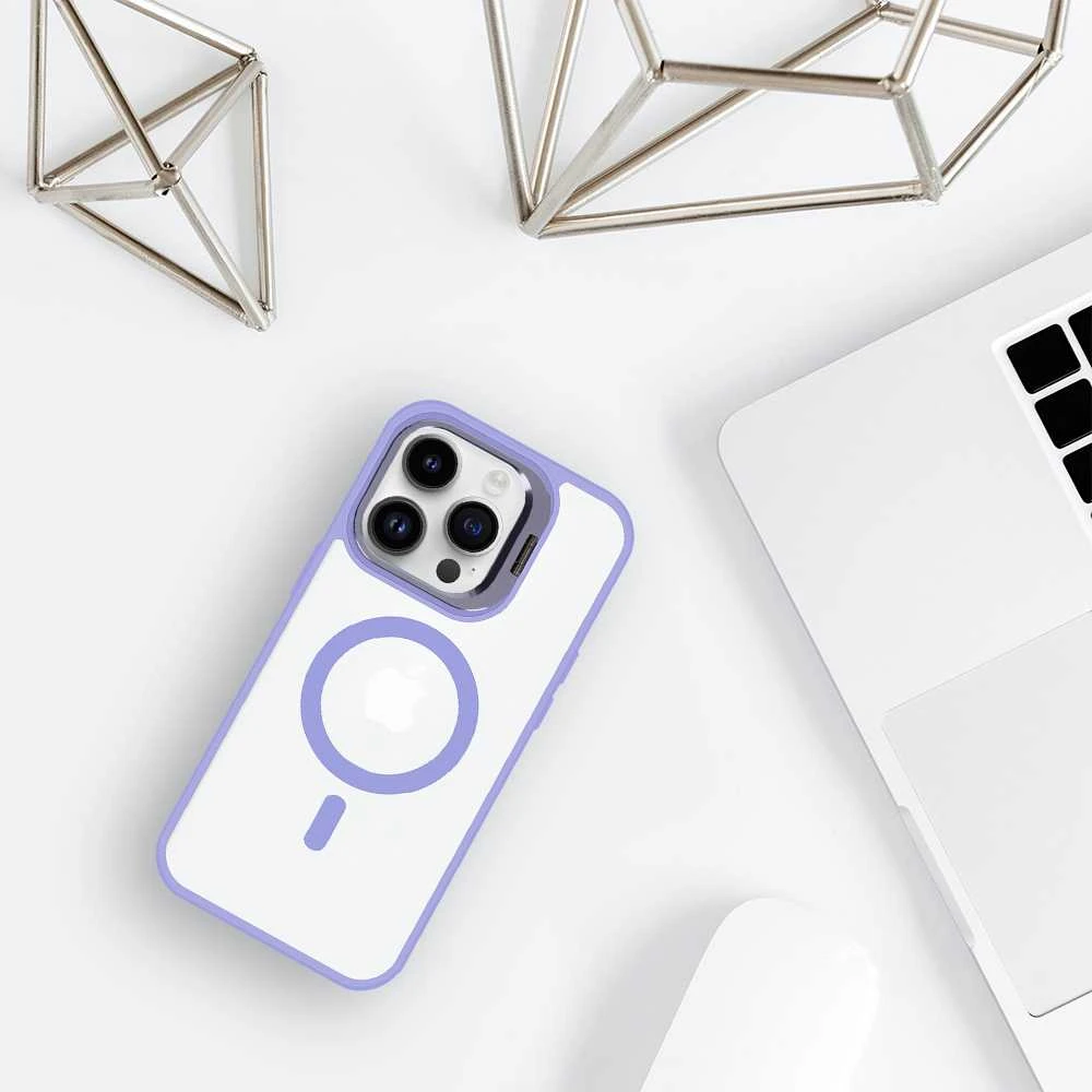 Tel Protect Kickstand Magsafe dėklas skirtas Apple iPhone 13 Pro light violetinės spalvos