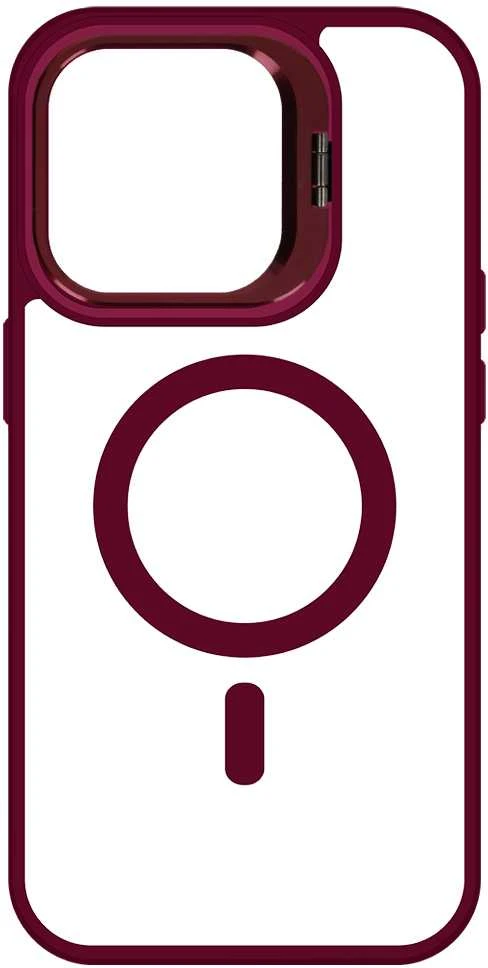Tel Protect Kickstand Magsafe dėklas, skirtas iPhone 13 Pro Max, bordo spalvos